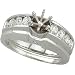 14K White Gold Diamond Semi Mount Engagement Ring