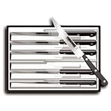 RH Forschner by Victorinox 6-Piece 5-Inch Wavy Edge Steak Knife Set, Black POM Handles