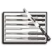 Kitchen & Housewares : RH Forschner by Victorinox 6-Piece 5-Inch Wavy Edge Steak Knife Set, Black POM Handles