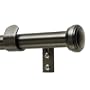Levolor Fluted End Cap Rod Set, Antique Pewter, 1-Inch Diameter, 66 to 120-Inch Width