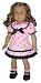 Pink and Black Dot Dress. Fits 18" American Girl Doll and Others