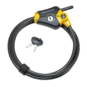 Master Lock - Cadenas � c�ble python 1800 x 10 mm - Noir