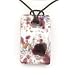 Rectangle Silver Foil Pendant - Camilla Purple/Silver Style2