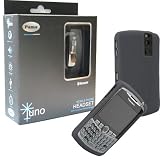 Combo of Black Pama Juno Headset and Gray Silicone Skin Cover Case for Blackberry Curve 8330 8300 8320 8310