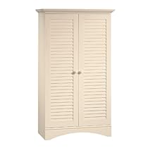Hot Sale Sauder Harbor View Storage Cabinet, Antiqued White
