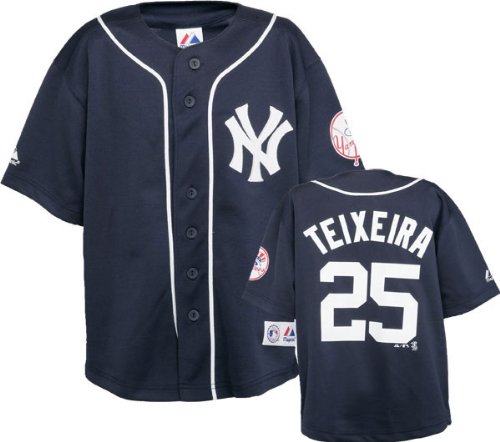 Mark Teixeira New York Yankees #25 Navy Youth Player Jersey