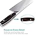 1Kuan 6.5 inch Vegetable Cleaver Stainless Steel Multipurpose Fruits Meat Cutter/Chopper/Butcher Professional Chef Knife for Home Kitchen