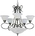 CLOSEOUT - Maritime Pewter Chandelier Maxim (2605MRPE)