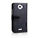 Yousave Accessories HTC One X Case Black PU Leather Wallet Cover With Screen Protector