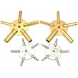 4 Universal 5 Prong Clock Keys Wind All Clocks Tool