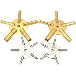 4 Universal 5 Prong Clock Keys Wind All Clocks Tool