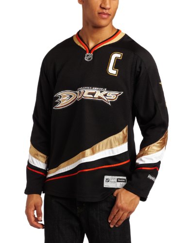 NHL Men's Anaheim Ducks #15 Ryan Getzlaf Reebok Edge Premier Player Jersey (Black, Medium)