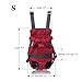 Pettom Dog Front Backpack Carrier for Small Pet Outdoor Walking Hiking Travel (S, Pink)
