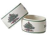  : Spode Christmas Tree Napkin Rings, Set of 4