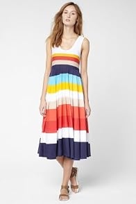 Multi-Colored Bold Stripe Tank Dress