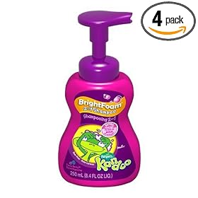 Pampers Kandoo Instant Foam Shampoo Pump, Funny Berry Scent, 8.4 Fluid Ounces (Pack of 4)