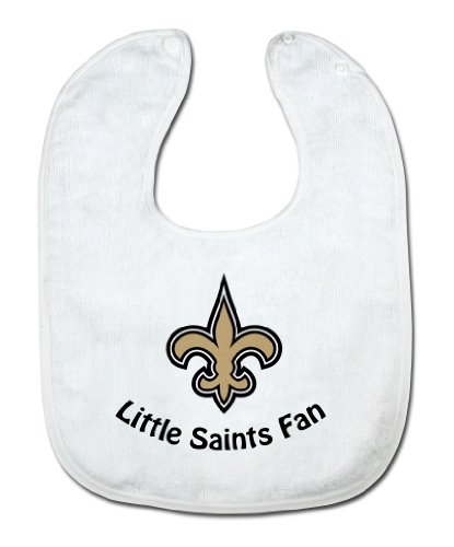 NFL New Orleans Saints White Snap Bib with Team Logo