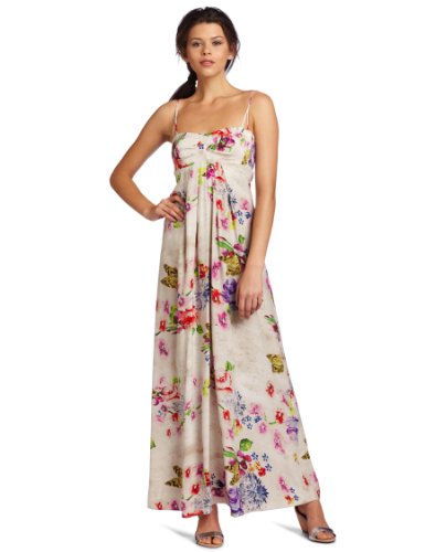 Betsey Johnson Women's Maxi Dress, White/Multi, 4