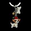 Holiday Chihuahua Keychain