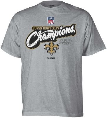 New Orleans Saints Super Bowl XLIV Champions Reebok Official Locker Room T-Shirt