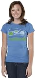 Seattle Seahawks Women's Vintage Short Sleeve T-Shirt (Blueberry, X-Large) at Amazon.com