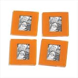 Review SHOPZEUS  / Orange Photo Frame Coaster - 4 Pc