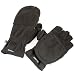 Enjoyyourcamera Foto-Handschuhe schwarz, sehr warm mit herunterklappbarem Stulpen und Daumen-Teil - Gr. L (EU) - (made by Matin)