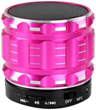 Portable Mini Bluetooth Speaker Super Bass Stereo Wireless Speakers Handsfree Loudspeaker with Mic +Tf Card Slot for Phone, Laptop,pc (Pink)
