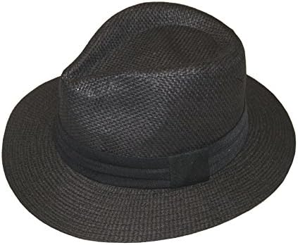 Lady's Fashion Summer Golf Sun Hat Panama Cap - Brand New (Black, 57cm)