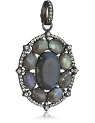 Sutra White Topaz and Labradorite Pendant Necklace Enhancers