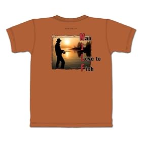Man I Love to Fish Mountain Life Tee Shirt
