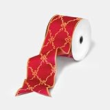 Department 56 Red Criss Cross Wire Ribbon