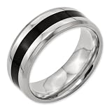 Titanium Black Enameled 8mm Polished Band