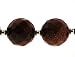 16 inch Round Goldstone 12mm Necklace Sterling Silver