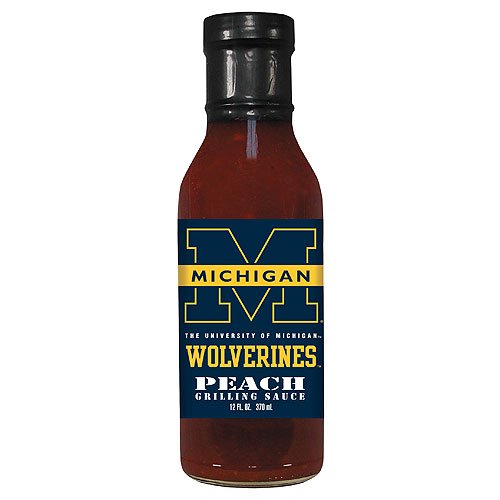 Michigan Wolverines NCAA Peach Grilling Sauce - 12oz by Hot Sauce Harry