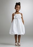 41MpdlPY%2BaL. SL160  Davids Bridal Taffeta Empire Bubble Dress with Floral Detail Style 511581