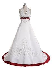 Satin Belted Halter Corset   Waistline Cocktail Club Dress/Homecoming Dress/Prom Dress/Wedding Dress  with a Brush/Sweep Train 