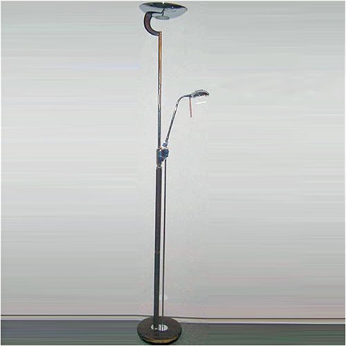 Buy Lite Source LS-80181C DWAL Two Light Torchiere Reading Floor Lamp in Dark Walnut Wood with Chrome... by Lite Source now!