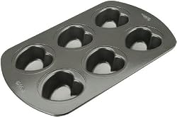 Wilton 6-Cavity Nonstick Heart Mini Cake Pan