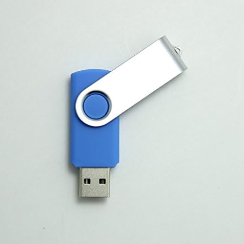CaseBuy High Quality 256MB/512MB/1GB/2GB/4GB/8GB/16G USB Flash Memory Drives in Bulk 5pcs + 5pcs Lanyards (4GB,Light Blue)