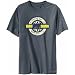 T-Shirt Mens Dark Silver " A Barking Dog Never Bites - Dog Show English Shepherd Dog " Dogs