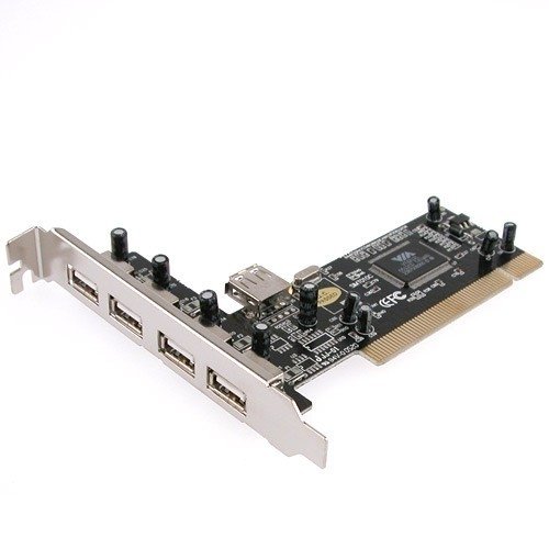 SYBA PCI USB 2.0 Controller Card 4+1 Ports - VT6202