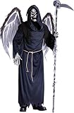 Grim Reaper Costume with Skull Mask and Wings
