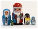 Christmas Russian Nesting Doll 5pc./3.5"