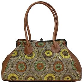 Click here to buy Liz Soto Brown Leather and Fabric Handbag by Liz Soto.