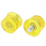 uxcell ハンマーヒント プラスチック 金属材質 8mmねじ クリアイエロー 2個入り