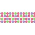 Kidding Around Small Dot Wallpaper Border - Pink/ Green (6.5"x12')