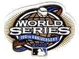 2 Patch Pack - 2003 Official World Series MLB Baseball Patches - Florida Marlins over New York Yanke