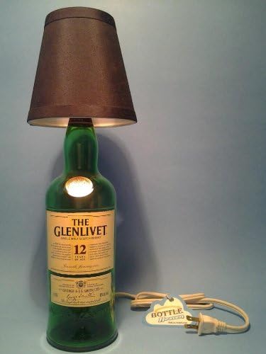 Glenlivet Liquor Bottle Table Lamp W/ Black Shade