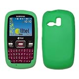 Premium Green Soft Silicone Gel Skin Cover Case for Samsung Freeform R350 / R351 [Accessory Export Packaging]